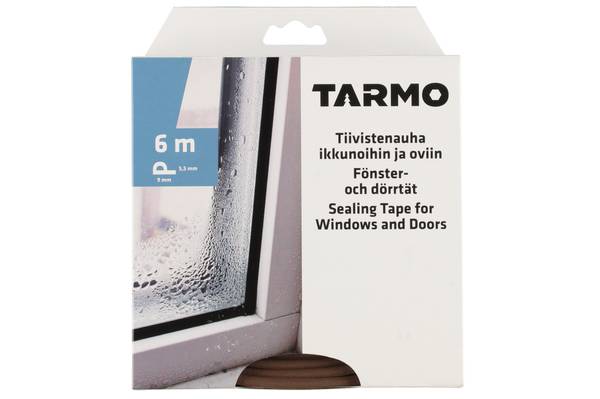 Kuva TarmoTiivistenauha ikkunaan P-profiili ruskea 6m