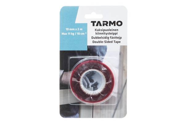 Kuva Tarmo Kaksipuolinen Kiinnitysteippi kirkas 19mm x 